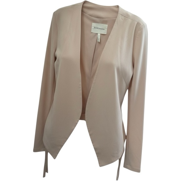 BCBGeneration Jackets & Blazers - BCBGGeneration Draped Blazer XS Blush Pink Braided Detail Minimalist Feminine